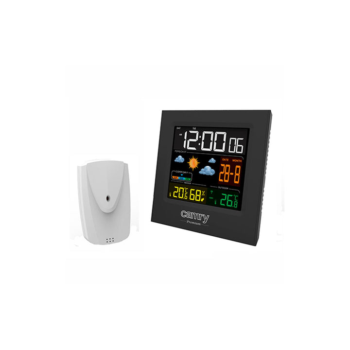 Camry CR 1166 Weather Station Humidity Temperature Wireless Sensor Clock Alarm Date