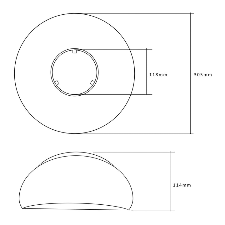 Maclean MCE416 Lamp Shade / reflector for 40W LED storage bulbs - MCE262 CW, material: PC