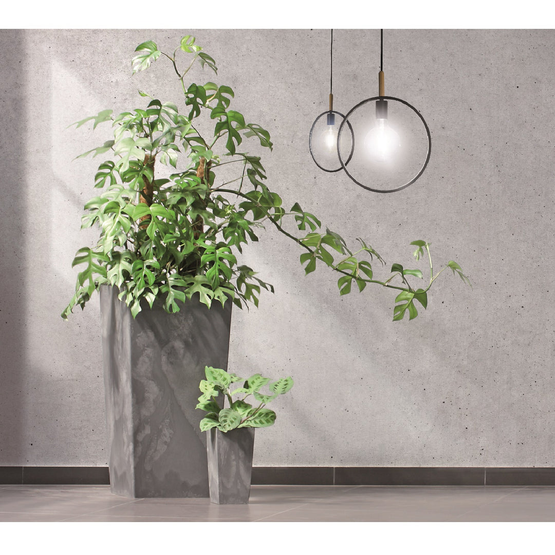 Blumentopf mit Einlage Urbi Square Effect DURS140E-425-grau