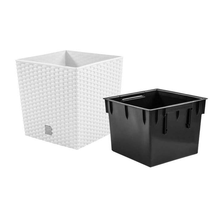 Pot de fleurs avec insert Prosperplast Rato Low DRTS325L-S449  blanc
