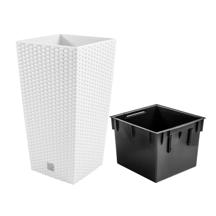 Pot de fleur avec insert Prosperplast Rato Square DRTS265-S449 - blanc