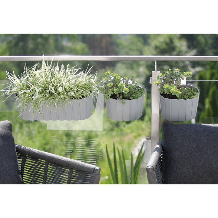 Balcony pot with hook Boardee Hook DDEZ150-S449 - white