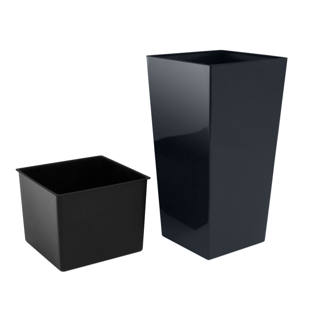 Pot de fleur 7,2L avec insert Urbi Square DURS170 anthracite
