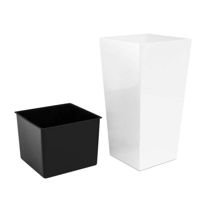 Vaso di fiori con inserto Urbi Square DURS265-S449 - bianco