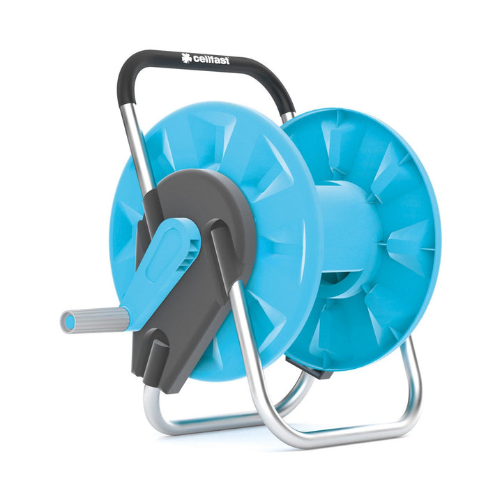 Cellfast Aluplus 55-150 Standing Hose Reel 45m 1/2" 5/8" 3/4" up to 45m Aluminium Lightweight Durable Comfortable Handle