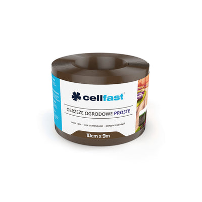 Cellfast 30-211H Borde de jardín para césped, rollo recto, 10 cm x 9 m, marrón