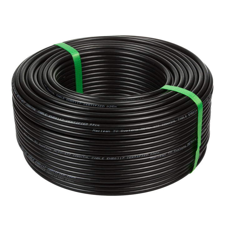 Cable coaxial de gel RG6 100M 1.0CU + 4.6FPE + AL / P + 96 * 0.12AL + 6.8PE Maclean MCTV-477