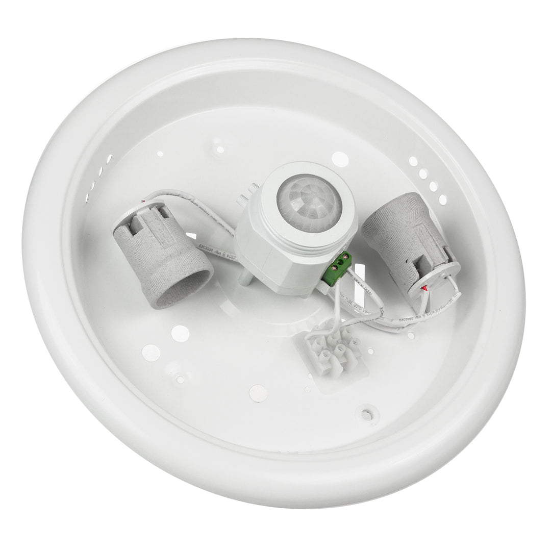 Plafón de techo con sensor PIR y fuente de luz reemplazable 2x max 40W con base E27, 220-240V ~ 50 / 60Hz MCE324