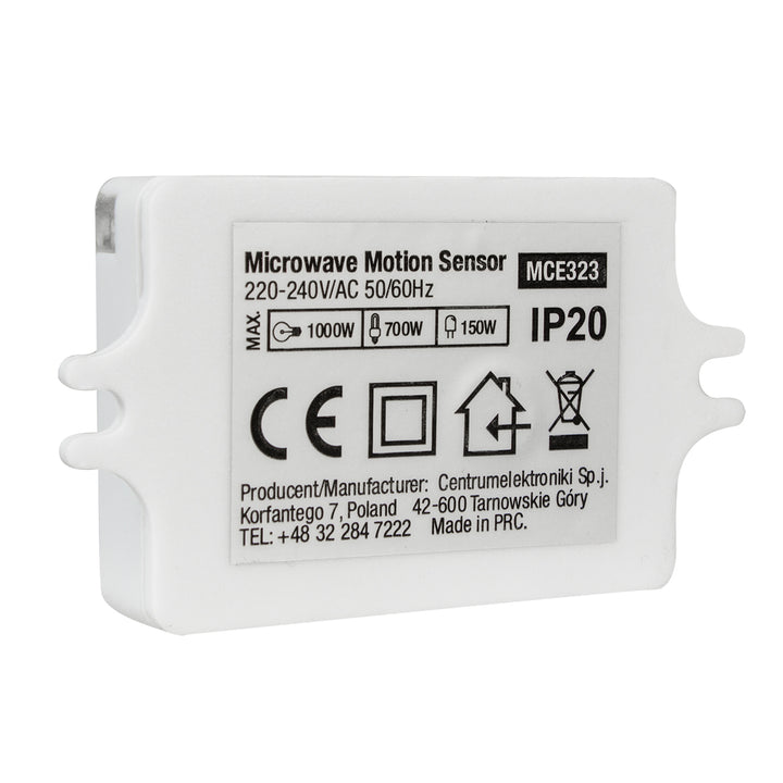 Maclean Energy MCE323 Microwave Motion Sensor PIR LED Twilight Sensor Adjustable Light Intensity 10m