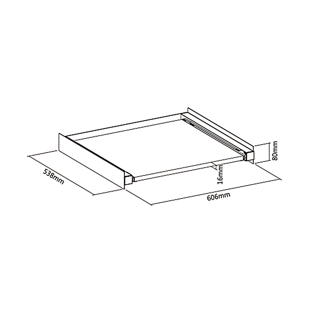 Maclean MC-890 Universele verbindingsframe plankplaat 60 x 53 cm Wasmachine Droger Ruimtebesparend