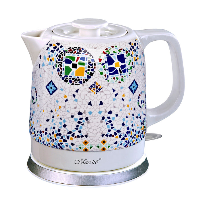 Maestro MR068 Ceramic Electric Kettle 1.5L Dekorative Oriental Mosaik Muster Auto Switch Off OverHeizung Protection