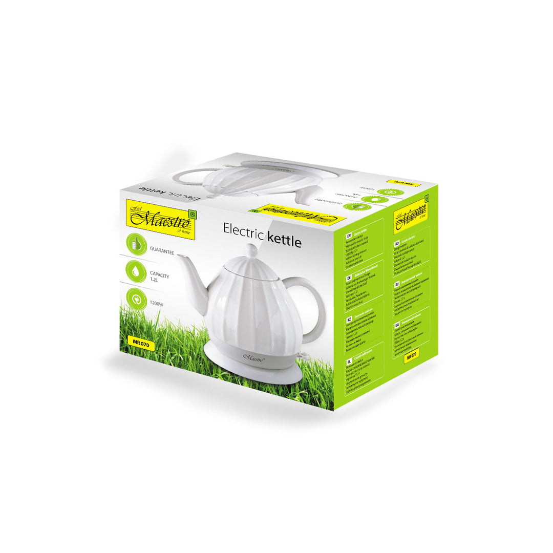 Maestro MR 070 Waterkoker - keramiek - 1,2 liter - Wit