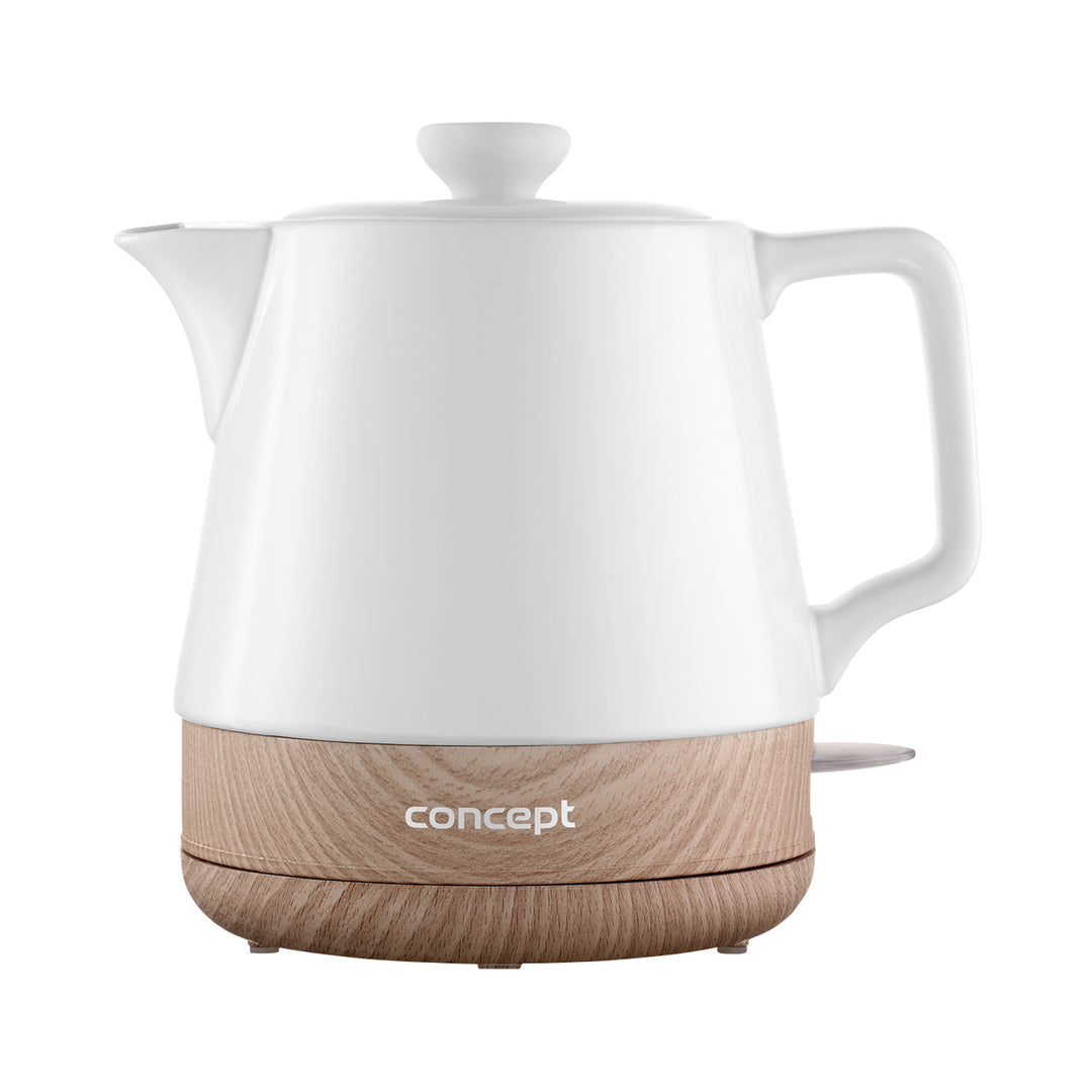 Concept RK0060 Ceramic Electric Kettle Wooden Design Light Indicator Swivel Base 1L 1200 W