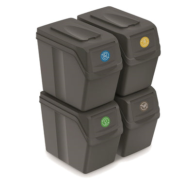 Set di cestini per la raccolta differenziata Sortibox 4x20L grigio ISWB20S4