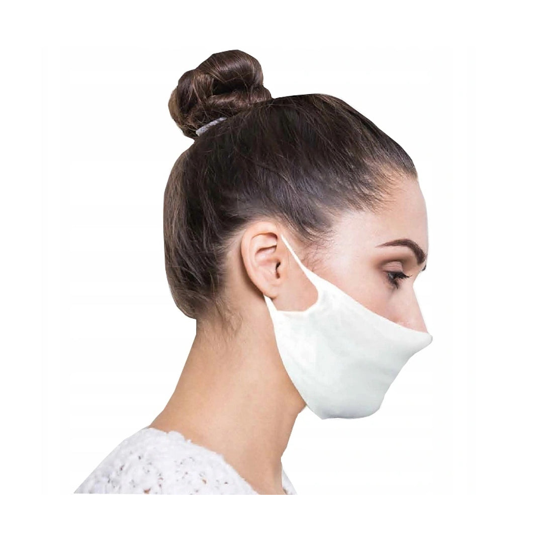 4x Double-layer Microfiber Mask White High Quality Ultra Soft Protection