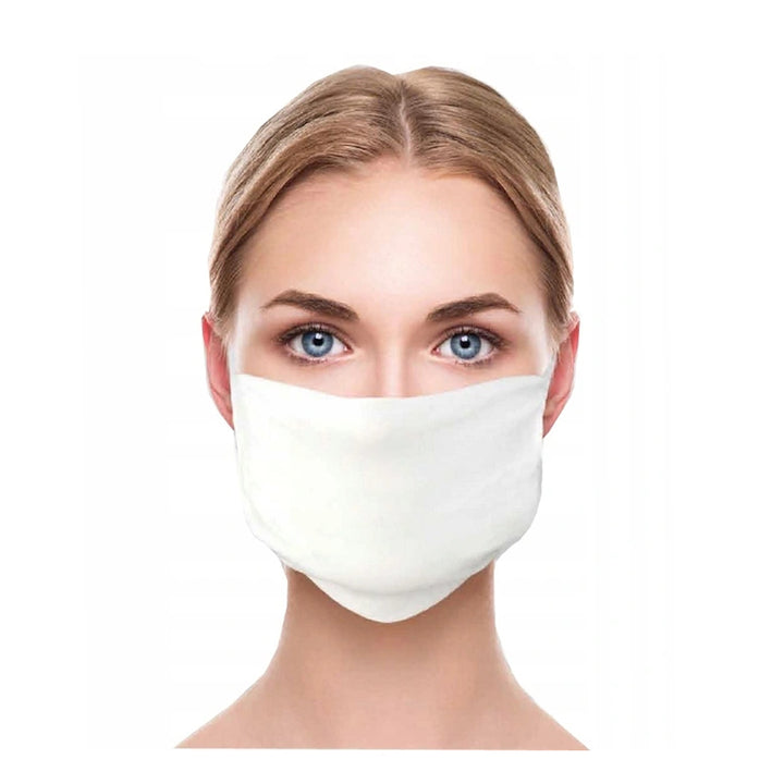 Dubbellaags microfiber masker wit van hoge kwaliteit