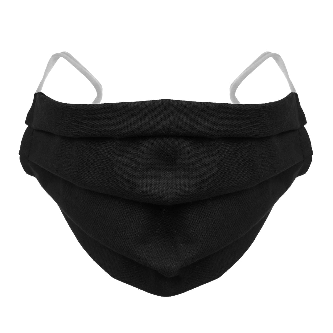 Reusable cotton mask with elastic black 100% cotton