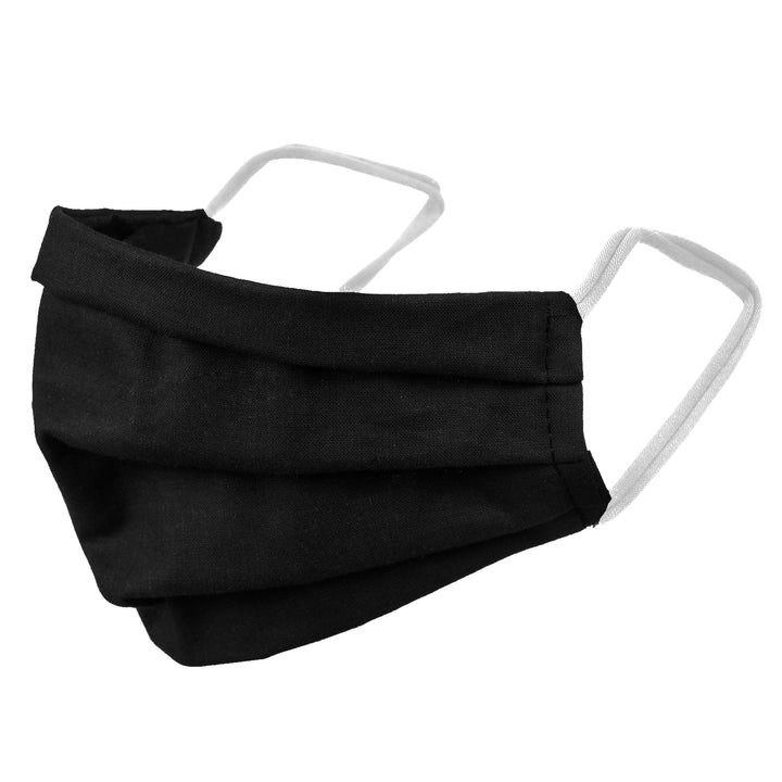 Reusable cotton mask with elastic black 100% cotton