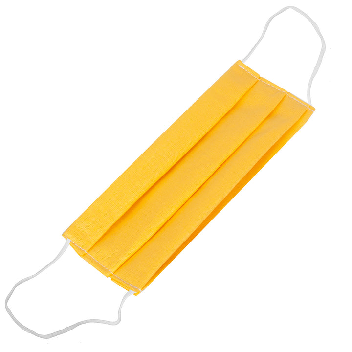 Un masque de protection réutilisable avec un élastique en coton - jaune