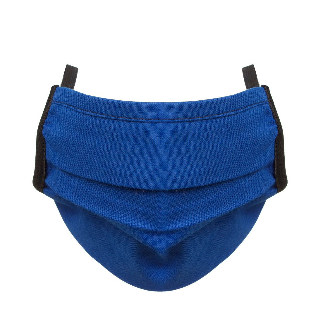 Maschera in cotone blu navy double face per adulti