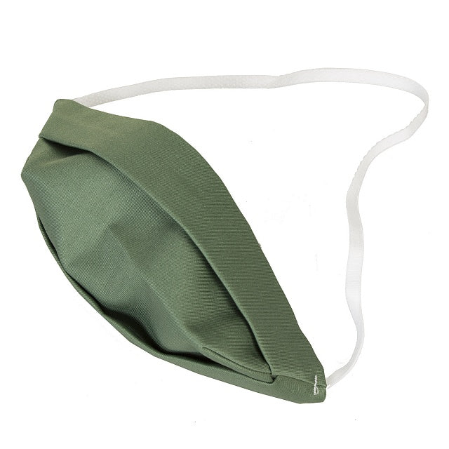 Double-sided green cotton mask for adults