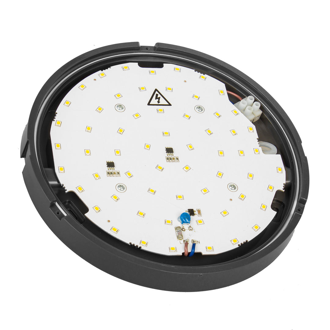 LED-lamp Buiten Binnen Plafond Wand 15W Energiebesparend 4000K Wit Grijs