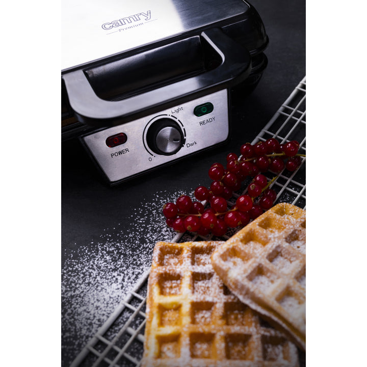 Camry CR 3046 1600W XXL Waffle Maker Double Thermostat Indicator Light Non-Stick