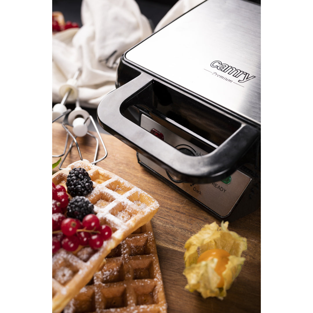 Camry CR 3046 1600W XXL Waffle Maker Double Thermostat Indicator Light Non-Stick