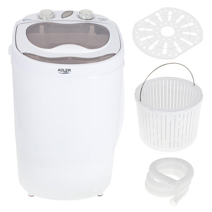 Adler AD 8055 Draagbare Wasmachine Toeristische Wasserij Camping Caravan Spinning Spin 3kg 400W