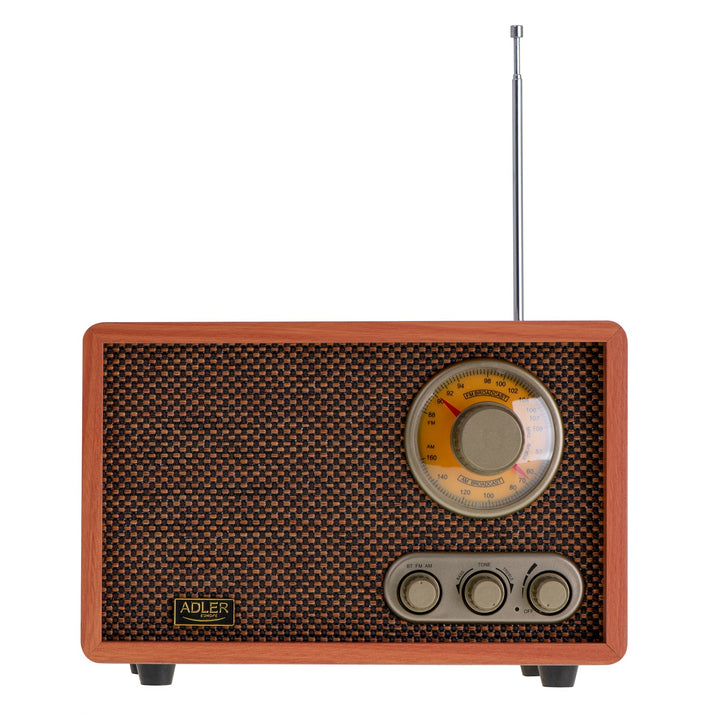 Radio FM AM rétro avec Bluetooth Adler AD 1171 avec boîtier en bois