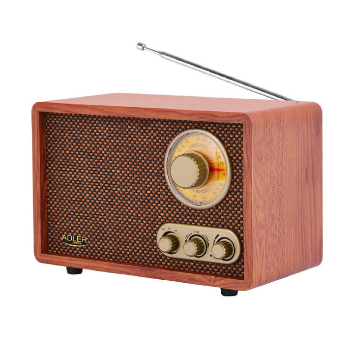 Radio FM AM rétro avec Bluetooth Adler AD 1171 avec boîtier en bois