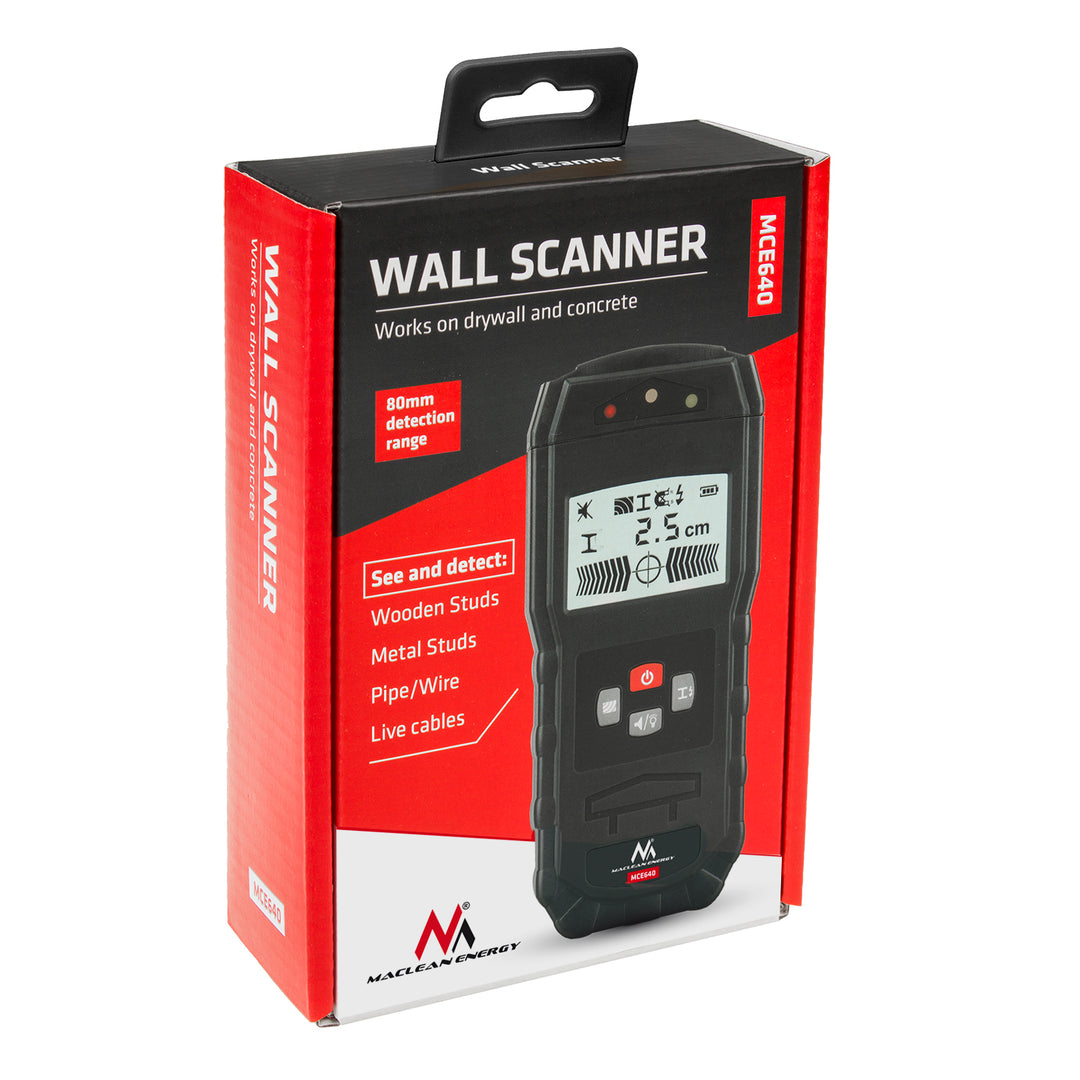 Dispositivo di localizzazione cavo 3 in 1, rilevatore di legno e metalli, rilevatore di scanner da parete, rilevatore di metalli, funzionamento a batteria