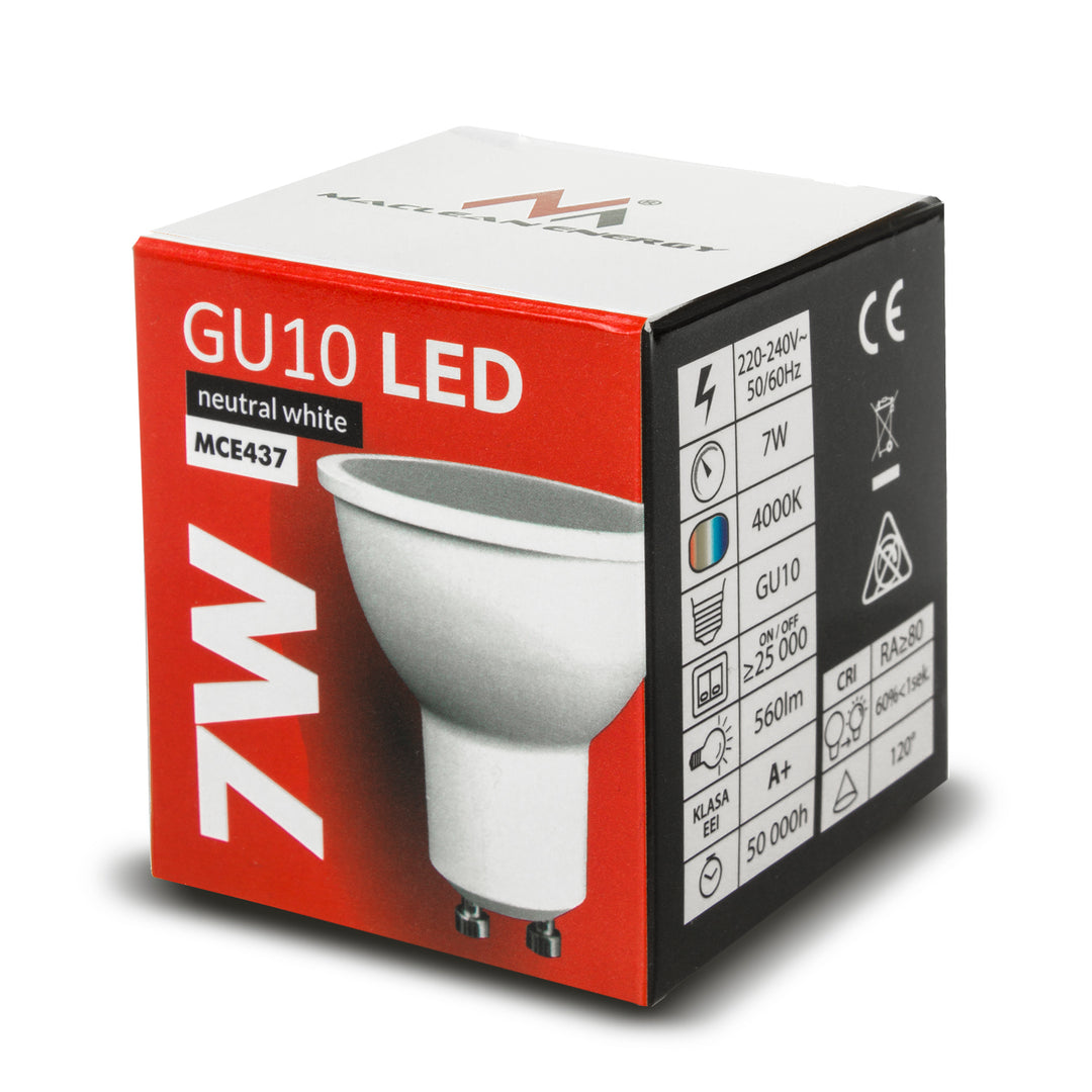 Ampoule LED GU10 7W Maclean Energy MCE437 WW blanc chaud