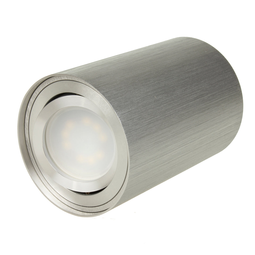 GU10 MCE422 C / M lampada alogena a plafone alogena, cromo satinato satinato, 80x115mm, rotonda, alluminio