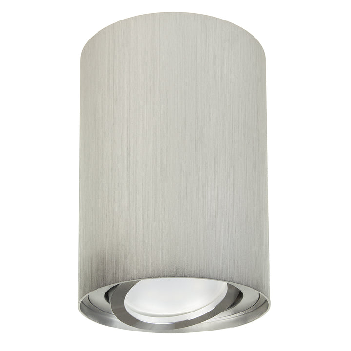 GU10 MCE422 C / M lampada alogena a plafone alogena, cromo satinato satinato, 80x115mm, rotonda, alluminio