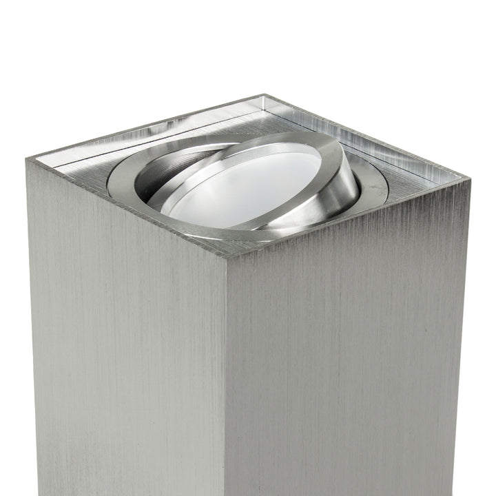 GU10 MCE426 Halogen Aufbauleuchte, 80x80x115mm, quadratisch, Aluminium