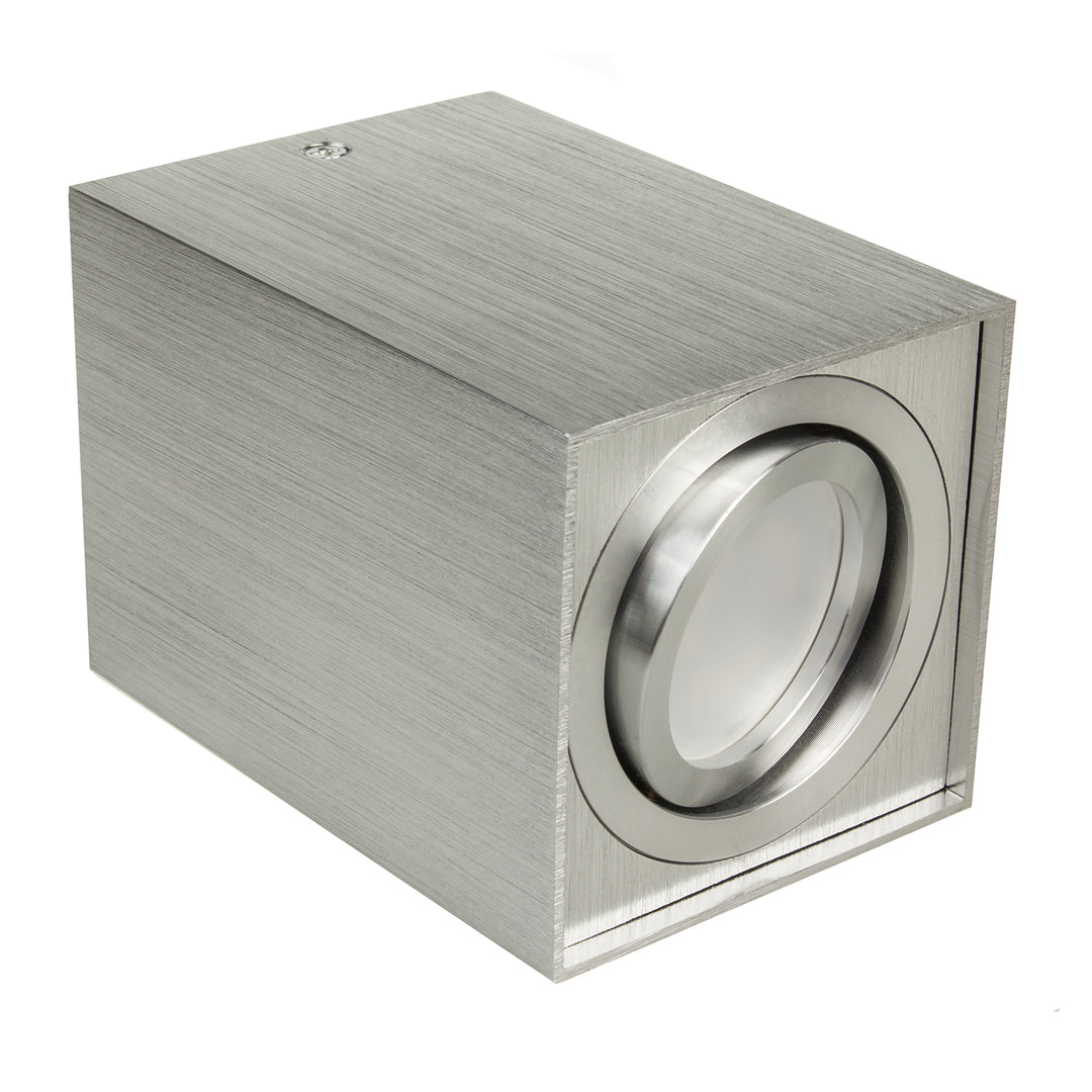 GU10 MCE426 Halogen Aufbauleuchte, 80x80x115mm, quadratisch, Aluminium