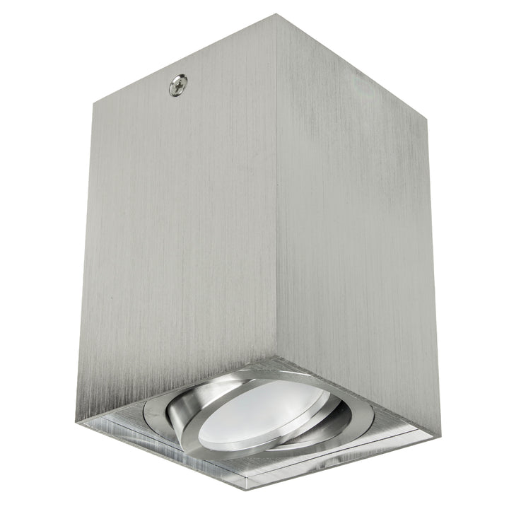 GU10 MCE426 Halogen Aufbauleuchte, 80x80x115mm, quadratisch, Aluminium