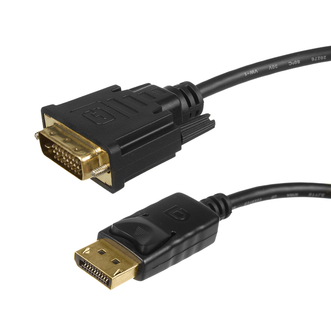 Maclean MCTV-715 DisplayPort to DVI 4K / 30Hz  Connection Cable Gold-plated Connections 1.8m Black