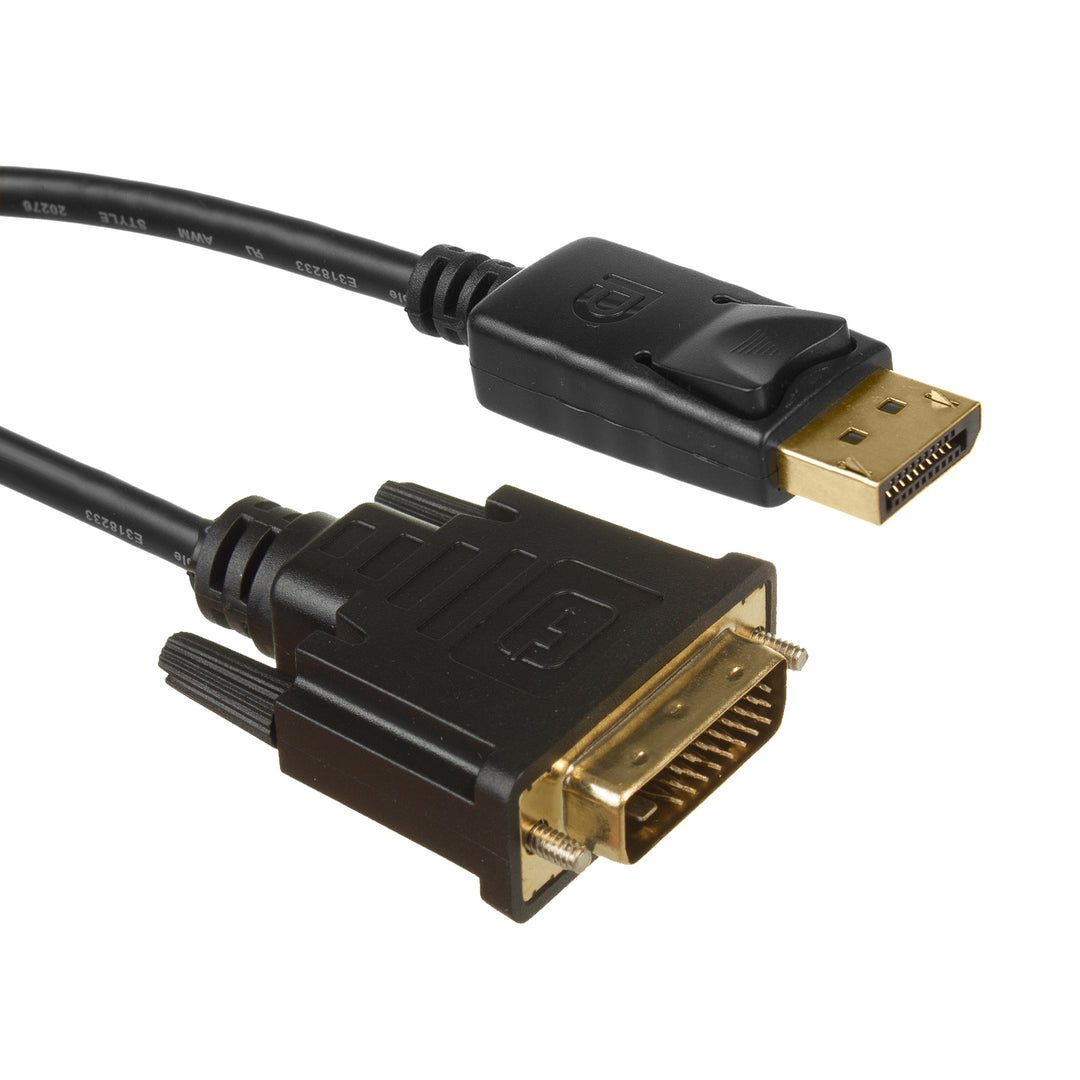 Maclean MCTV-715 DisplayPort to DVI 4K / 30Hz  Connection Cable Gold-plated Connections 1.8m Black