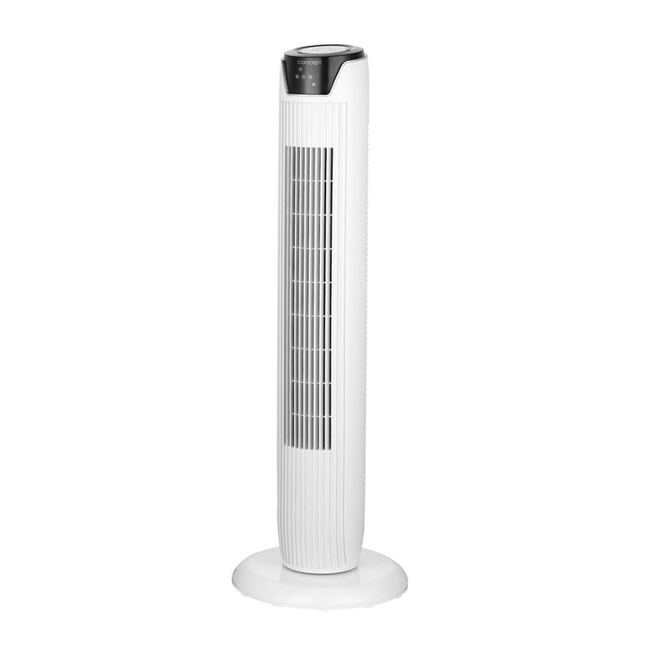 Oscillating pedestal column fan with a remote control and 3 speeds
