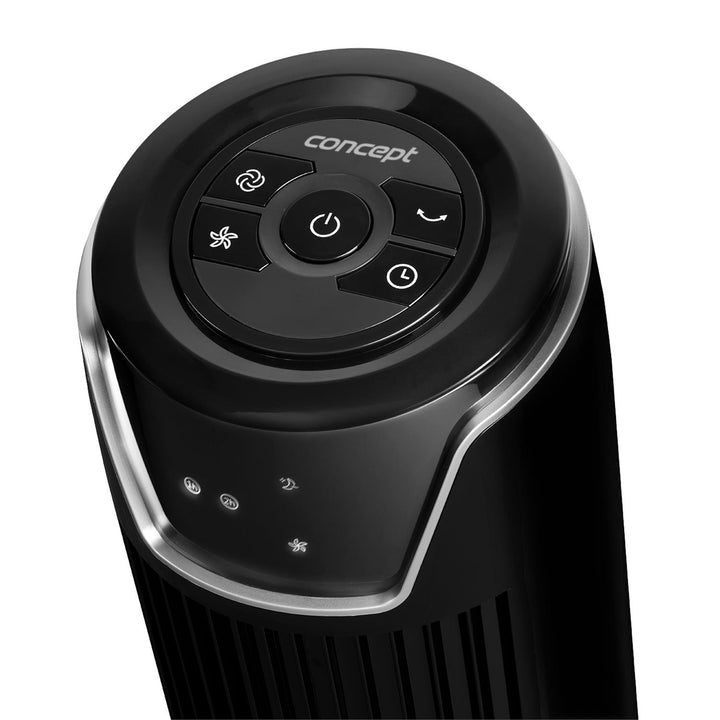 Oscillating pedestal column fan with a remote control and 3 speeds