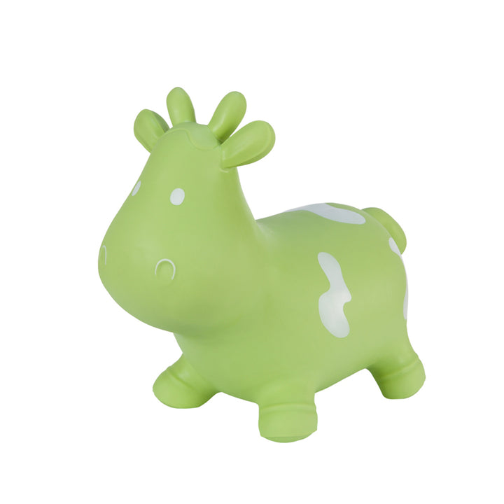 Hoppimals rubber jumper green cow - a huge and unique fun from jumping