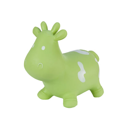 Hoppimals rubber jumper green cow - un divertimento enorme e unico dal salto