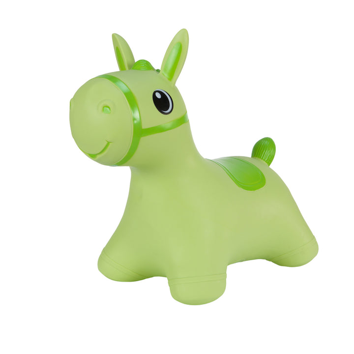 Hoppimals rubber jumper, a green horse - a huge and unique fun from jumping