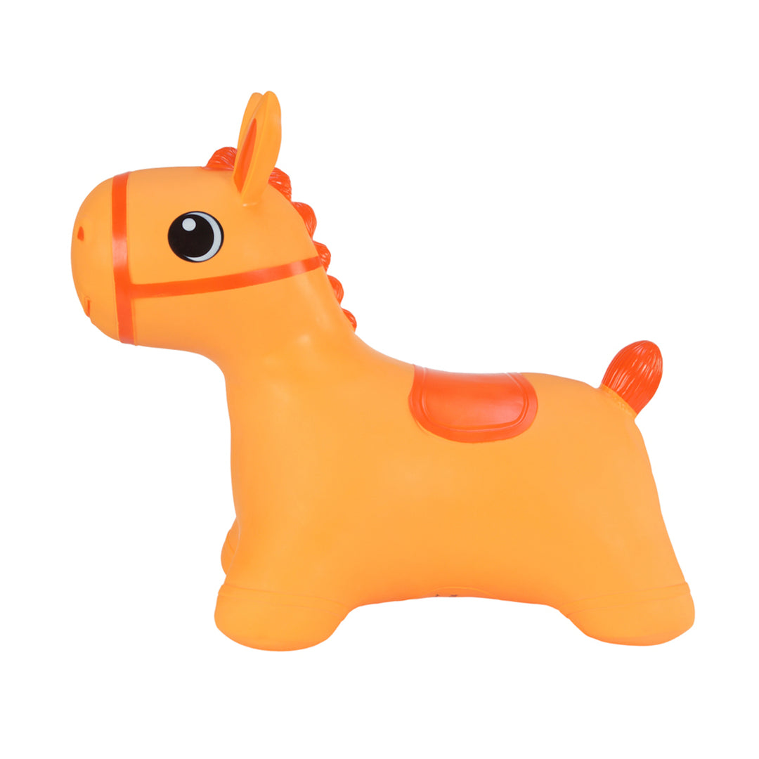 Le cavalier en caoutchouc Hoppimals Orange Horse - un plaisir énorme et unique de sauter