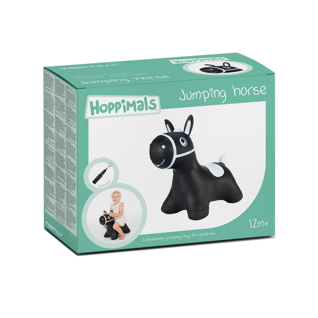 Hoppimals rubber jumper black horse - a huge and unique fun from jumping