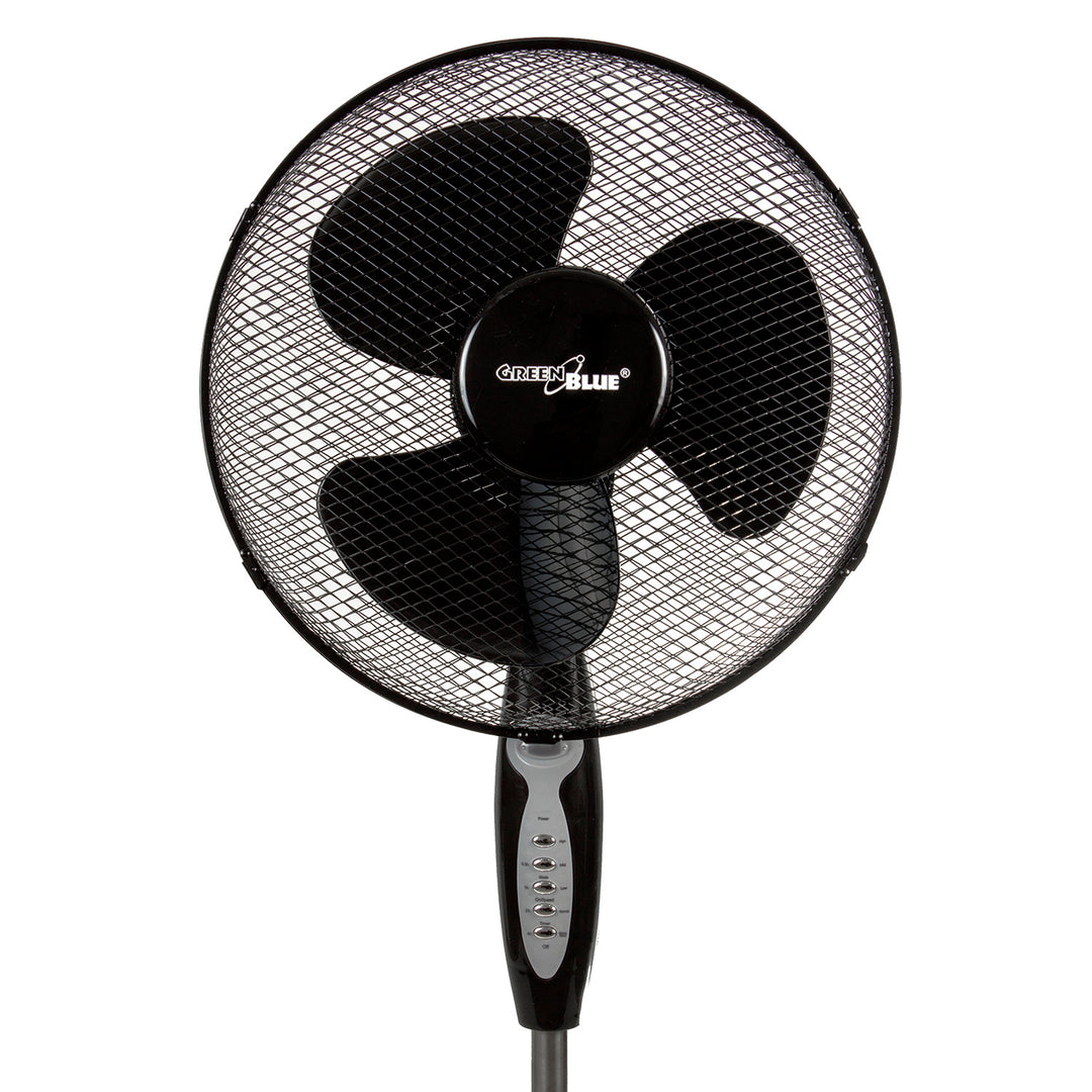 Ventilador de pedestal con mando a distancia, 40W con 3 niveles de flujo de aire, GreenBlue GB580