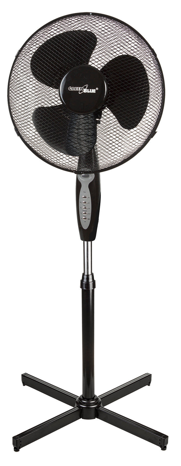 Ventilador de pedestal con mando a distancia, 40W con 3 niveles de flujo de aire, GreenBlue GB580