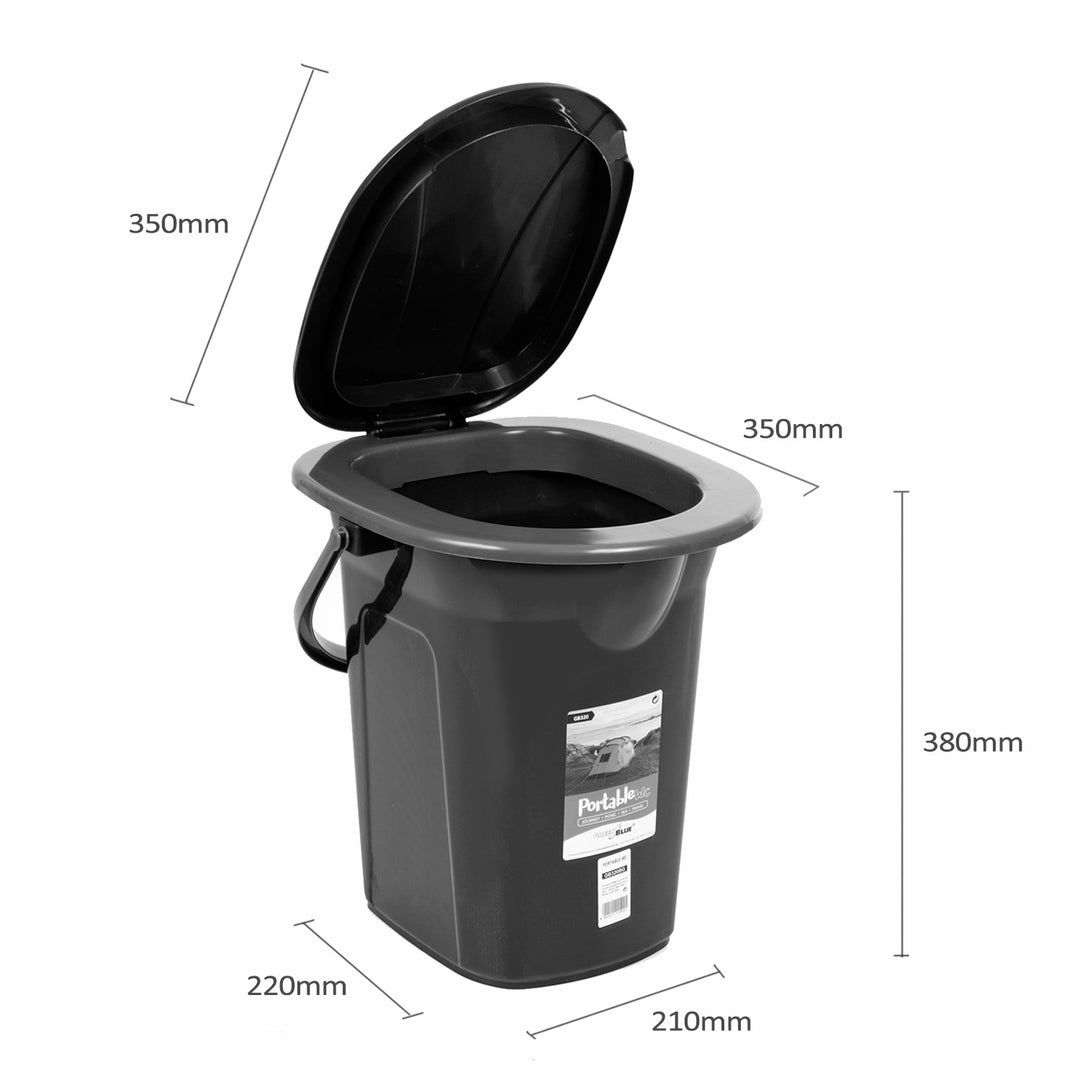 GreenBlue GB320 Portable Camping Toilet WC Bucket, 19L Capacity, with Handle